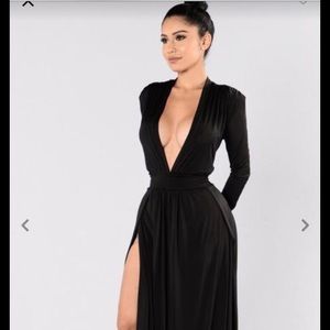 Fashion nova spree dress in black